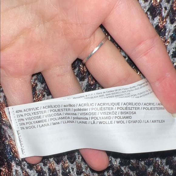 MNG MANGO Rare Oversized Chunky Knit Glittery Boho Cardigan - Picture 10 of 16